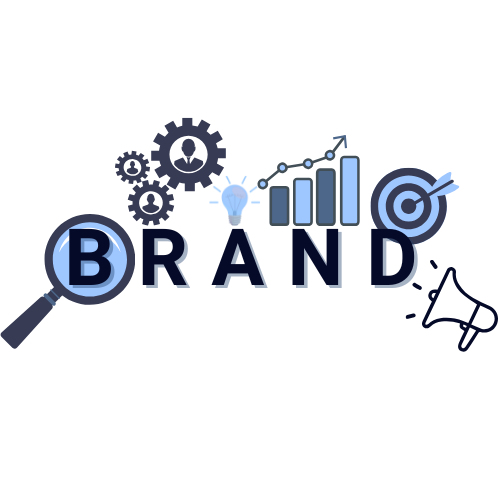 Visual representation of professional branding, including resume, personal logo, and executive profile elements