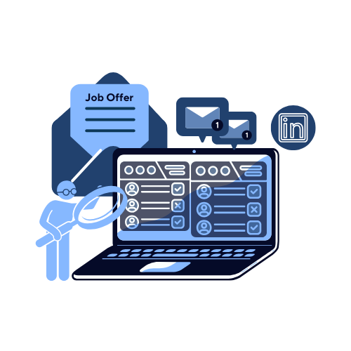 Job offer icon symbolizing successful placement through my personal recruiter