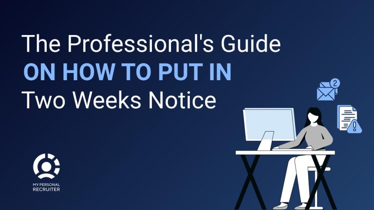 Writing a two week notice letter